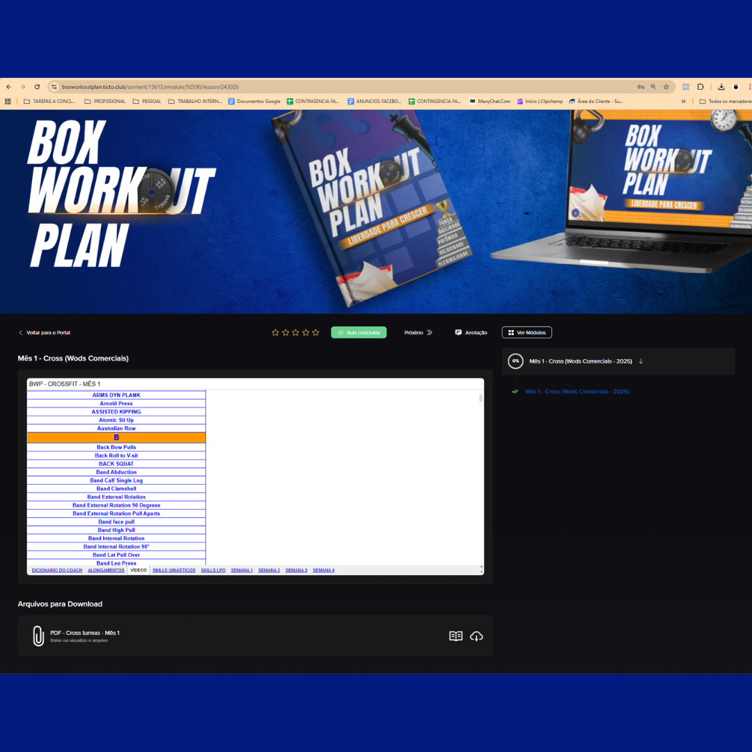 Videoteca de movimentos da BWP